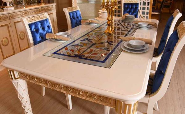Turkey Classic Furniture - Luxury Furniture ModelsArtemis Vitray Table Dining Room