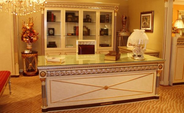 Turkey Classic Furniture - Luxury Furniture ModelsBianca Pearl Classic Office Set