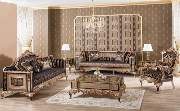 Turkey Classic Furniture - Luxury Furniture ModelsElenor Classic Living Room Set