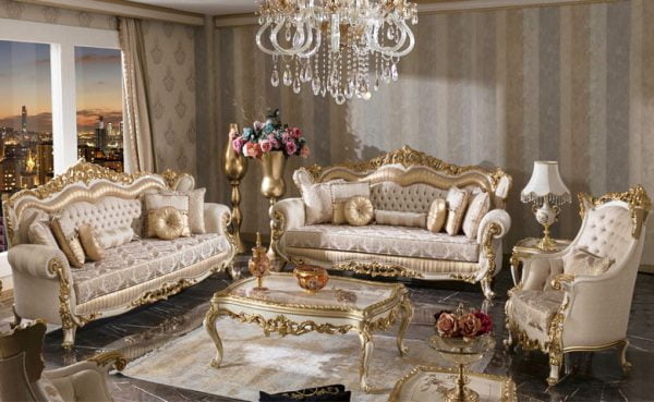 Turkey Classic Furniture - Luxury Furniture ModelsFenomen Gold Sofa Set