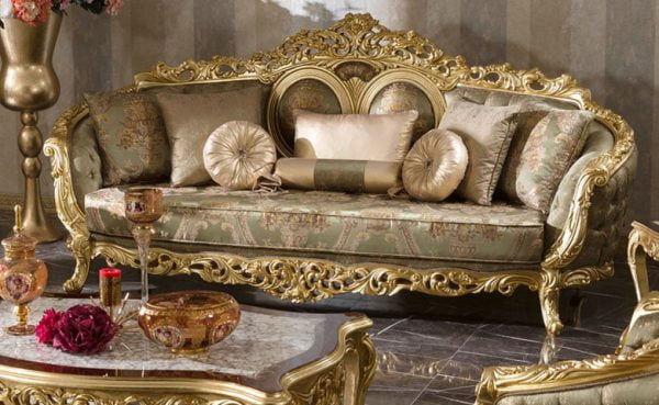Turkey Classic Furniture - Luxury Furniture ModelsOlimpos Gold Classic Sofa Set