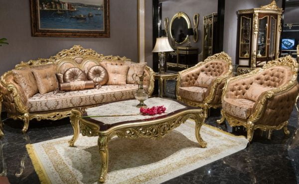 Turkey Classic Furniture - Luxury Furniture ModelsOlimpos Gold Classic Sofa Set