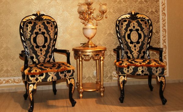 Turkey Classic Furniture - Luxury Furniture ModelsPanorama Golden Berjer Set