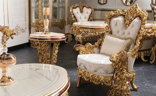 Turkey Classic Furniture - Luxury Furniture ModelsPayitaht Gold Classic Sofa Set