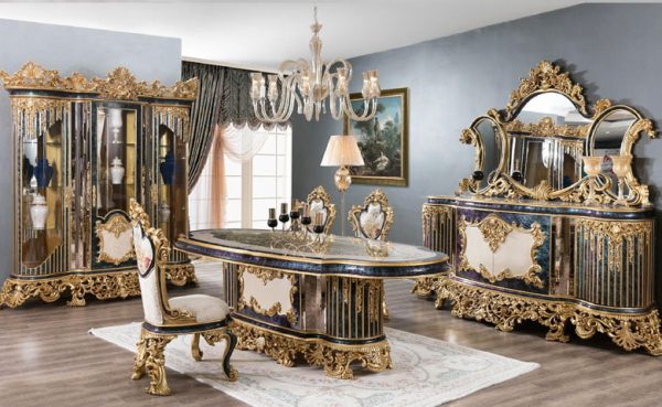 Turkey Classic Furniture - Luxury Furniture ModelsSantos Classic Dining Room Set