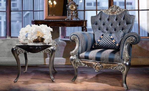 Turkey Classic Furniture - Luxury Furniture ModelsSara Black Classic Sofa Set